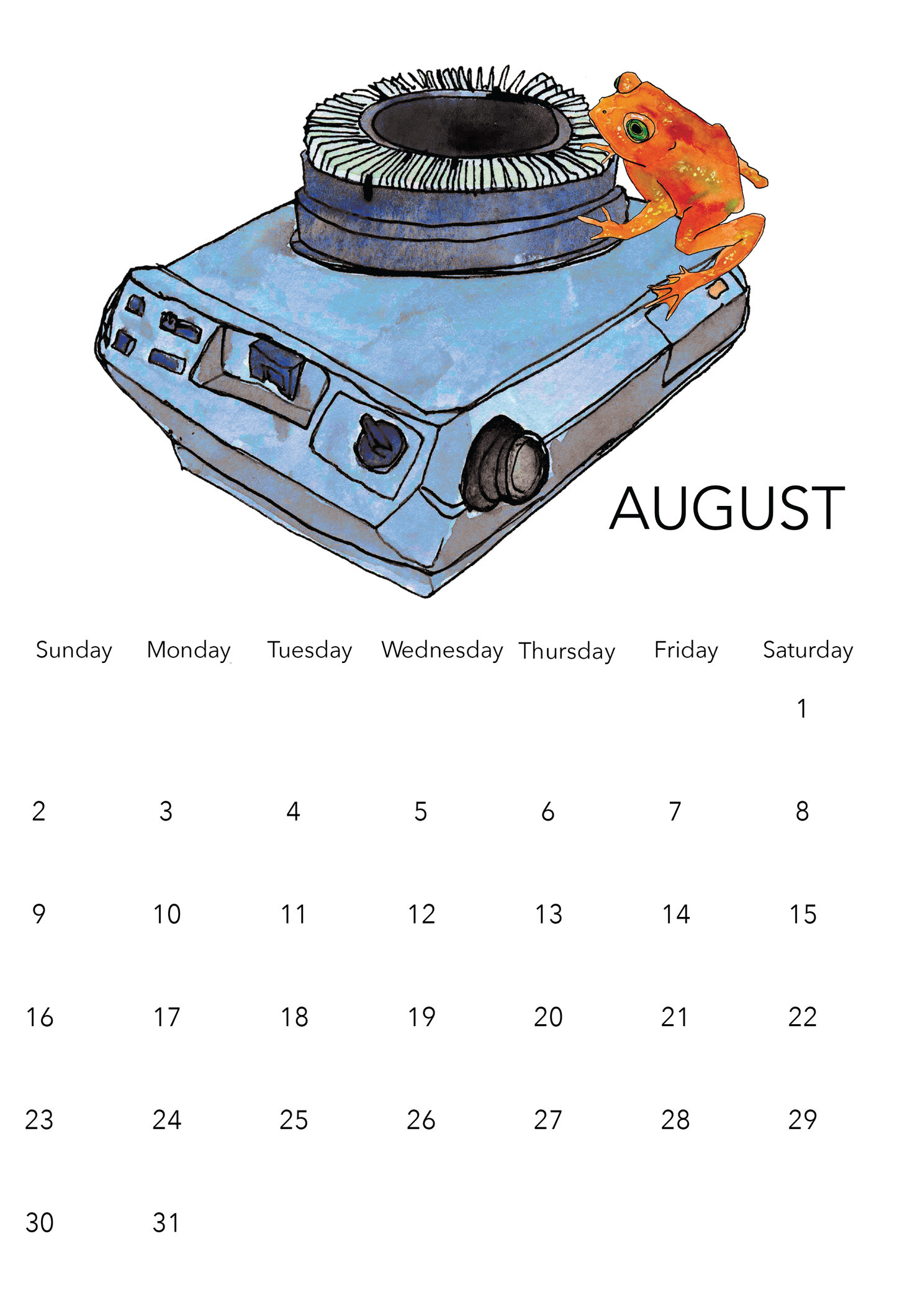 Extinct and Endangered Animals and Technology, a 2026 Calendar