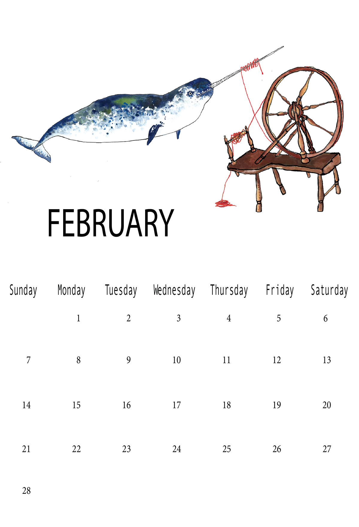 Whales and Various Wheels, a 2027 Calendar