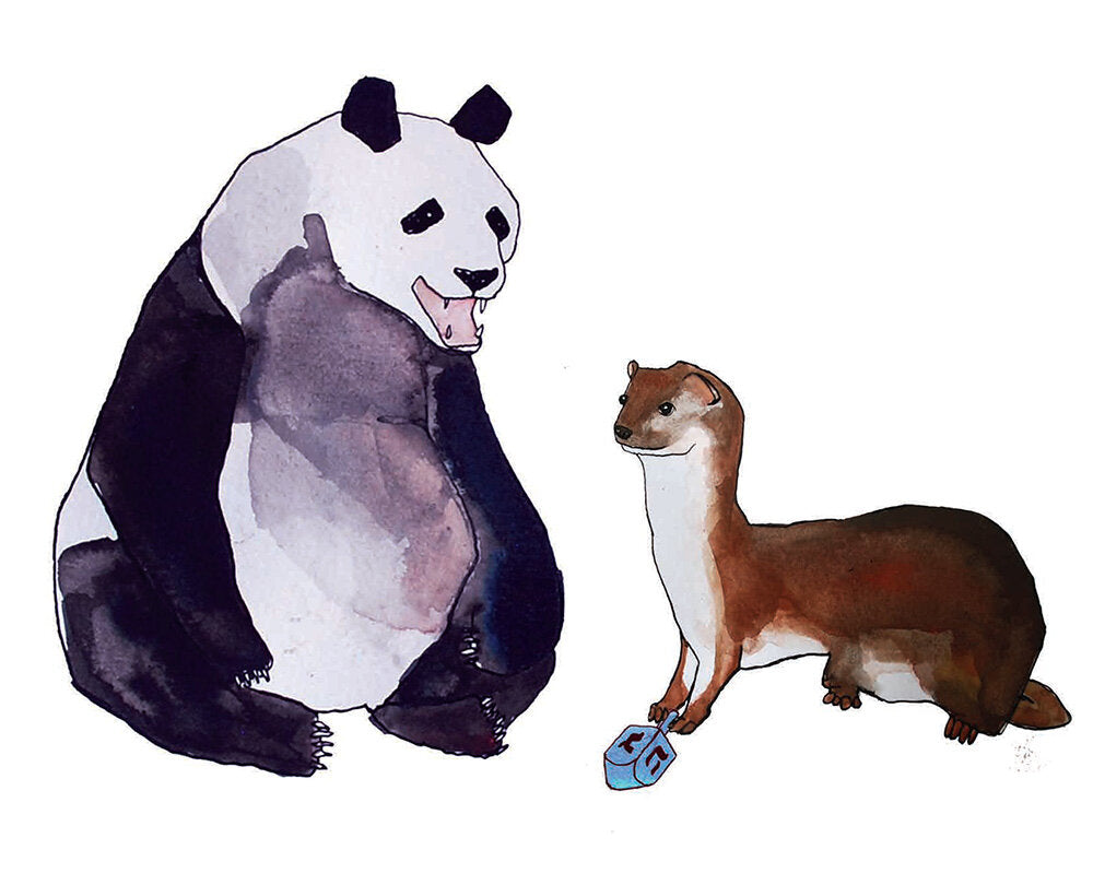 Panda and Weasel Dreidel